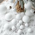 thumbnail image 3 of 4-10cm White Christmas Ball Xmas Tree Hanging Ornament Pendants Round Foam Balls DIY Craft Navidad Decoration for Home New Year, 3 of 5