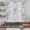 thumbnail image 5 of Blue Tan Flower Sheer Curtains 63 Inches Long, Abstract Vintage Ethnic Tribal Boho Light Filering Curtains, Breathable Simi Curtain Privacy Drapes for Living Room Bedroom Lightweight Window Treatment, 5 of 9