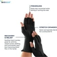 thumbnail image 3 of Baweave Gants Thérapeutiques Sans Doigts - A25830 (Noir TP), 3 of 7