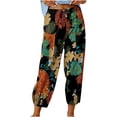 thumbnail image 1 of 2025 Women High Waist Pants Casual Pants for Women for Work Drawstring Capri Pants with Women Pants Casual Straight Pockets Wide Leg Cropped Sweat Pants Women Casual, 1 of 8