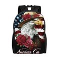 thumbnail image 1 of Lukts Eagle With Hat And Roses Pattern Backpack for Travel, Sports, Beach, Work, Casual Daily Pack for Men Women Fits 15.6 Inch Laptop, 1 of 8