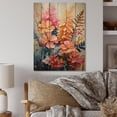 thumbnail image 2 of Designart "Multicolored Ferns composition I" Floral & Botanical Print on Natural Pine Wood, 2 of 5