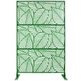 thumbnail image 5 of Outdoor & Indoor Privacy Screen Metal Privacy Screen 76" H×48" W, Freestanding Decorative Privacy Screen For Deck Balcony Patio, Privacy Fence Panels For Outside Lawn Garden Ps111 Green Color, Light, 5 of 11