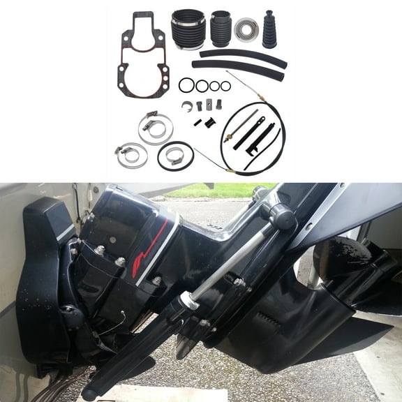 LABLT Transom Seal Bellow Repair Kit with Lower Shift Cable Replacement for Mercruiser Alpha One SEI 865436A02 19543A10 19543A8 18-2603