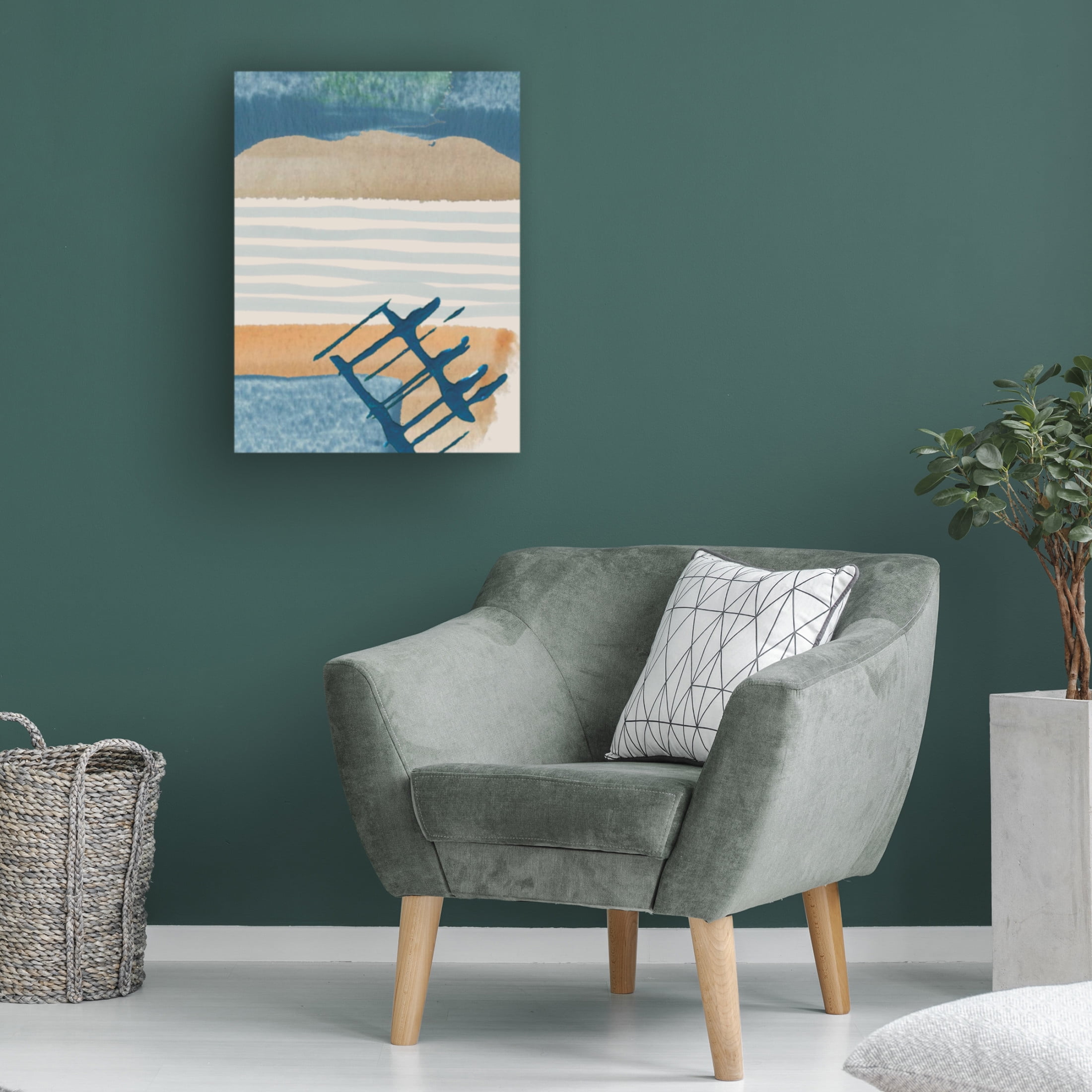 Canvas Wall Art - Maliq 'On The Horizon' Wall Art for Living Room, Bedroom, or Office Décor by Trademark Fine Art - 14 x 19 Inches
