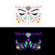 thumbnail image 1 of Etiqueta engomada fluorescente de la cara impermeable ilumina el arte corporal de la etiqueta engomada del tatuaje, 1 of 8