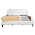thumbnail image 3 of Glory Furniture Deb Modern Fabric Tufted Adjustable Bed, King, White/Black, 3 of 7
