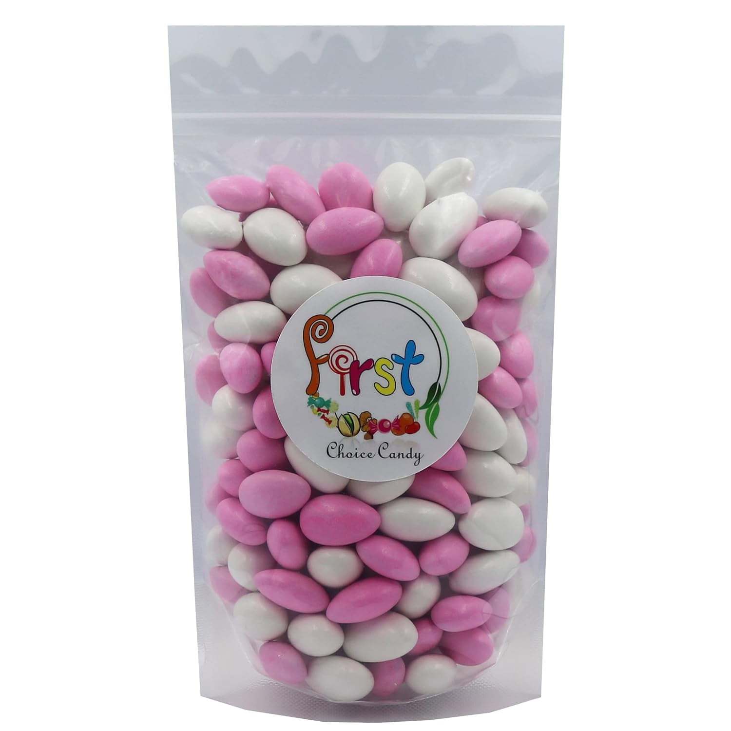FirstChoiceCandy Jordan Almonds (Pastel Pink & White, 5 Pound)