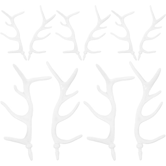 TEHAUX 10 Pairs Plastic Snowman Antler Decorations Hand Twigs for Holiday Crafts and Party Supplies