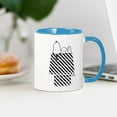 thumbnail image 3 of CafePress - Snoopy On House Stripe Black And - 11 oz Ceramic Mug - Novelty Coffee Tea Cup, 3 of 4