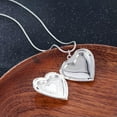 thumbnail image 2 of EOEMY Fashion 925 Silver Heart Necklace Locket Photo Pendant Wedding Jewelry Gift Us, 2 of 9