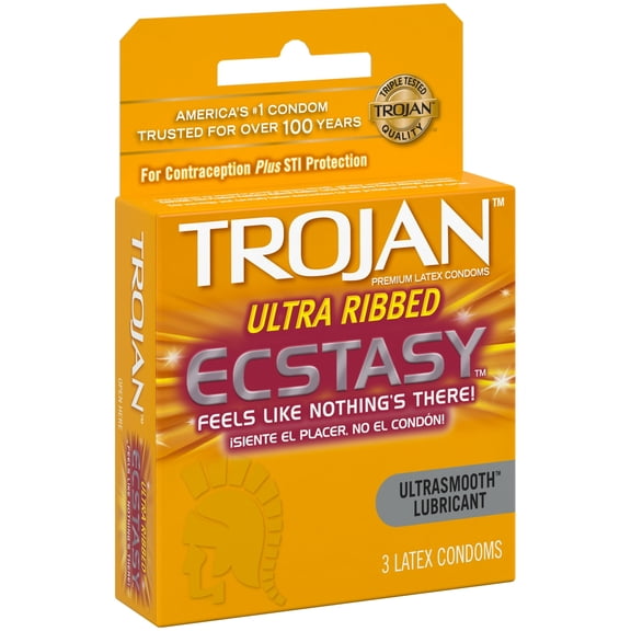 Trojan Ecstasy Ultrasmooth Lubricant Condoms - 3 Ea