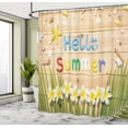 thumbnail image 5 of Ambesonne Lifestyle Shower Curtain, Flower Starfish Shell, 69"Wx84"L, Sand Brown Green, 5 of 5