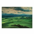 thumbnail image 1 of Tuscany Cutting Board, Tuscany Spring Rolling Hills on Sunset Agriculture Farmlands Volterra Italy, Decorative Tempered Glass Cutting and Serving Board, Small Size, Seafoam Green, by Ambesonne, 1 of 1