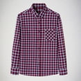 thumbnail image 2 of JUUYY Mens Flannel Shirt Long Sleeve Plaid Flannel Shirt for Men Soft 100% Cotton Casual Button Down Shirts Regular Fit Watermelon Red S, 2 of 3