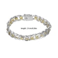 thumbnail image 2 of Xingzhi Eye-catching Chain Bracelet For Men - Unique And Stylish Accessory Avoid Connecting With Cosmetics And Perfumes silver, 2 of 6