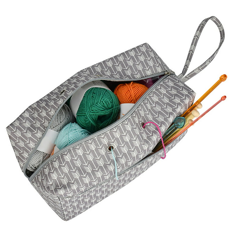 SumDirect Yarn Bag, Knitting Organizer Tote Bag Portable Storage Bag for  Yarns, Carrying Projects, Knitting Needles, Crochet Hooks, Manuals and  Other