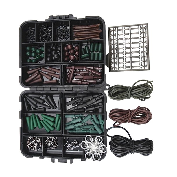 Aparejo de pesca pinzas para el cabello clips ganchos de goma tubos giratorios