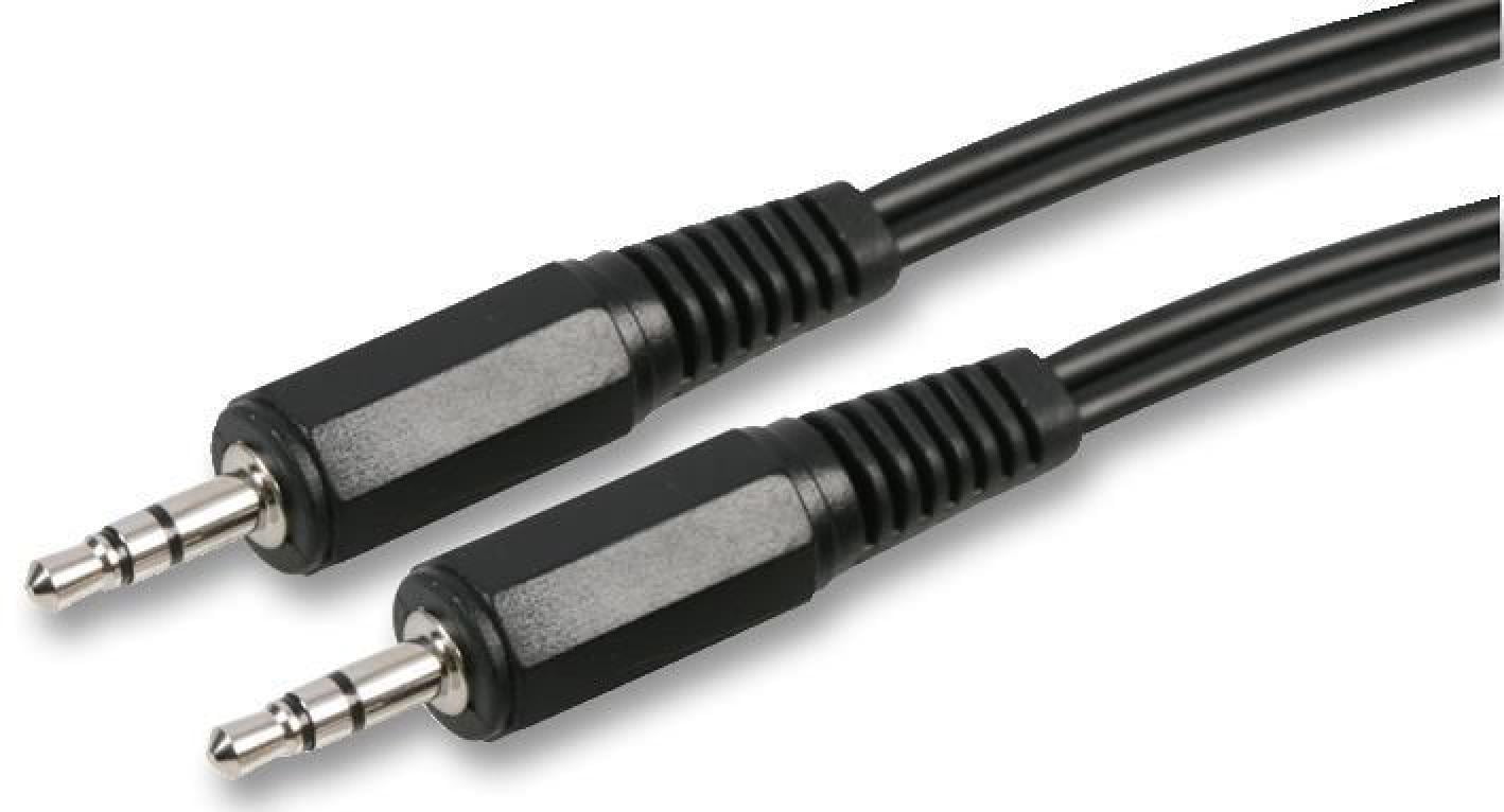 PRO SIGNAL - Twin Core 3.5mm Stereo Jack Plug to Plug Lead, 1m Black ...