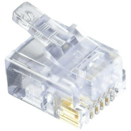 UPC: 0849160000686 | Platinum Tools 100026LTC EZ-RJ12/11 Long Tab Connector. 50/Clamshell