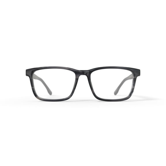 Walmart Men's Kelele Rectangular Prescription Eyeglasses with Case, Grey Tortoise