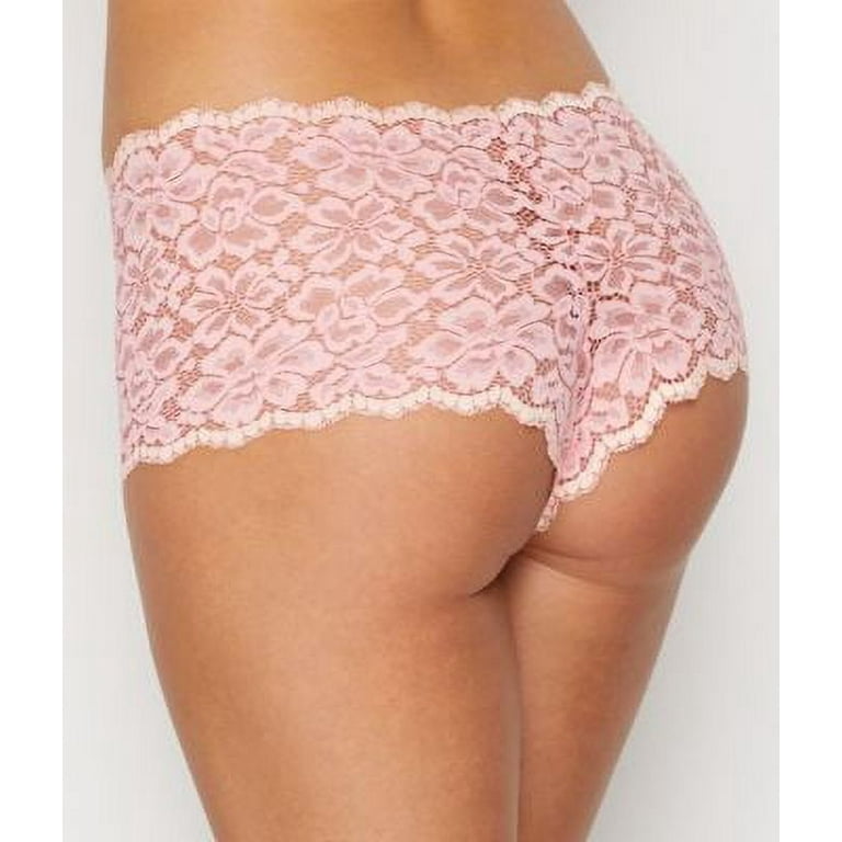 Women's Maidenform DMCLBS Sexy Must Haves Lace Cheeky Boyshort Panty (White  6)
