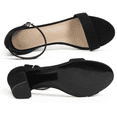 thumbnail image 4 of Elecsop Black Heels, Comfortable Sexy Chunky Block Heels for Women with Ankle Strap Buckle, Elegantes Strappy Open Toe High Heels Sandals Shoes for Party Prom, 4 of 8