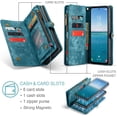 thumbnail image 2 of Funda para Samsung A55, tarjetero a prueba de golpes, magnética, 2 en 1, con cremallera desmontable, funda tipo cartera para Samsung Galaxy A55 5G, de cuero TPU antiarañazos, 2 of 8