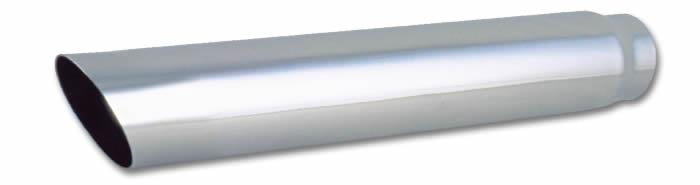 Vibrant Performance 1555 VIB1555 4IN ROUND STAINLESS STEEL TIP (SINGLE WALL, ANGLE CUT) - 2.5IN INLET, 20IN LONG