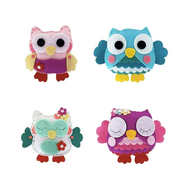 MesaSe Sewing Kit For Kids Diy Owl Crafting Set Fun And Educational Animal Craft Set For Beginners