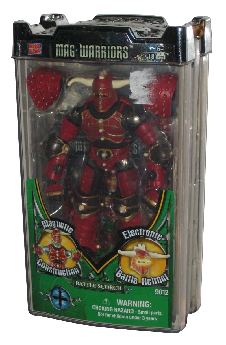 Mega Bloks Mag Warriors Battle Scorch Consutrction Toy Figure