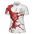 thumbnail image 2 of Custom Name I Play Golf I Drink Wine Women's Polo Shirt S-5XL, 2 of 7