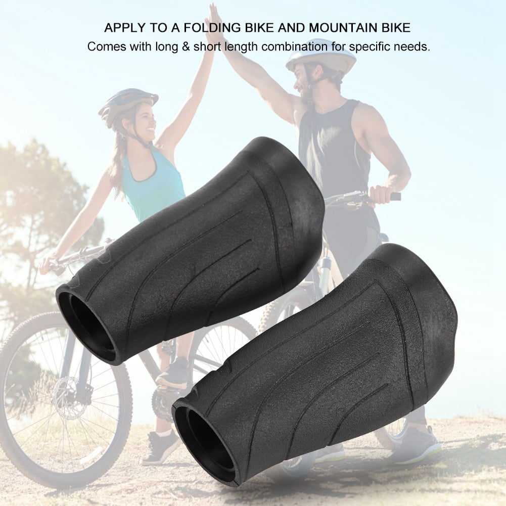LYUMO Rubber Short Long Mountain Folding Bike Handlebar Bar Grips Bike Ergonomic Grips Mountain Bike Grips