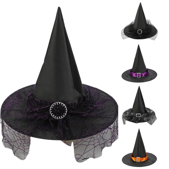 Afdoent Kids Witch Hat Boys Girls Halloween Witch Hats Accessory For Holiday Halloween Party Funny Decorative Props