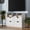 White, variant on Chest of Drawers with Open Cube, 4 Drawers Dresser, Fabric PU Closet Drawer Dresser Large Organizer for Bedroom, White