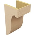 thumbnail image 5 of 9"W x 9"D x 18"H Wide Del Monte Rough Cedar Woodgrain TimberThane Corbel, Primed Tan, 5 of 6