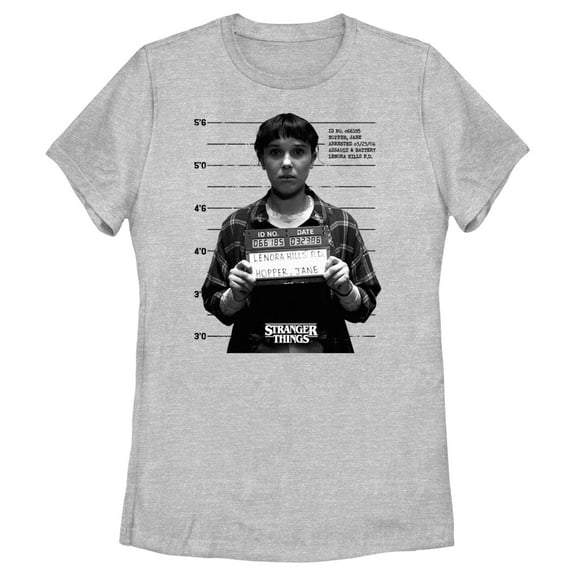 Netflix Women's Stranger Things Eleven Mugshot Graphic T-Shirt
