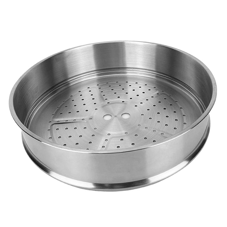 Stainless Steel Steamer Basket Meat Cooking Steam Grid Easy to Clean  Cooking Veggies/Fish/Meat/Food/Boiled Eggs Round for Kitchen Restaurant 34cm