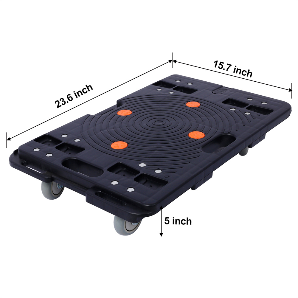4Pcs Moving Dolly, Heavy Duty Furniture Rolling Mover, Interlocking Moving Dolly with 4 Wheels for Couch Boxes Heavy Items, 23.6 x 15.7 inch 330 Lbs Capacity Each Count