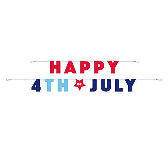 "Happy 4th of July Party Letter Banner Set 8.5 ft, 2 Ct.