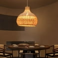 thumbnail image 6 of Arturesthome 1 Light Rattan Pendant Lights Fixture Ceiling Hanging Lights Chandelier Woven Pendant Lamp Shade for Dining Room, 6 of 11