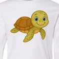 thumbnail image 4 of Inktastic Cute Smiling Turtle Illustration for Kids Long Sleeve Youth T-Shirt, 4 of 5