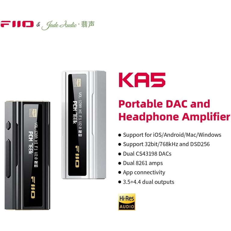 Free Shipping! FiiO KA5 USB DAC Headphone Amp dongle Volume