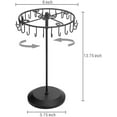 thumbnail image 4 of MyGift 14-Inch Black Rotating Necklace Holder Jewelry Tree, 4 of 6