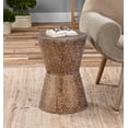 thumbnail image 3 of Uttermost Cutler Drum Shaped Contemporary Metal Accent Table in Bronze, 3 of 5