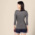 thumbnail image 4 of walmart Essentials Womens 3/4 Sleeve Boatneck T-Shirt, 4 of 8