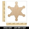 thumbnail image 2 of Sheriff Policeman Badge Wood Holiday Christmas Tree Ornament Unfinished DIY Pre-Drilled Craft, 2 of 7