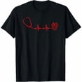 thumbnail image 1 of Disney Minnie Mouse Red Heartbeat Simple Line Stethoscope T-Shirt All size S-3XL, 1 of 4