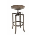 thumbnail image 2 of Bartlett Adjustable Height Swivel Bar Stools Brushed Nutmeg and Slate Grey (Set of 2), 2 of 4