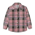 thumbnail image 7 of HOMADLES Boys Long Sleeve Shirts Plaid Print School Uniform Button Down Dress Shirt, Uniform Shirt Pink 5 T, 7 of 7